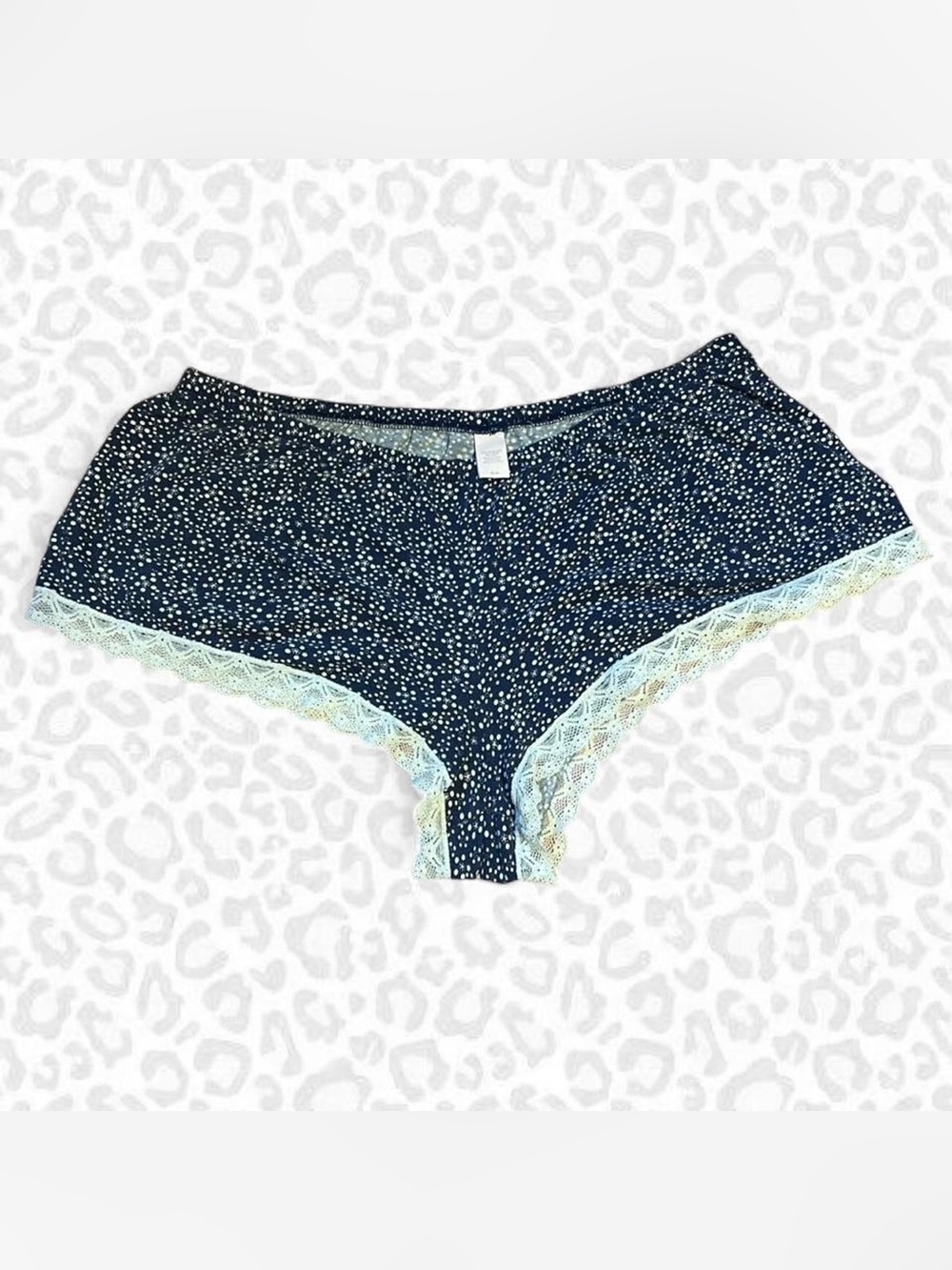 Victoria’s Secret Navy Dot Lace Trim Shorts